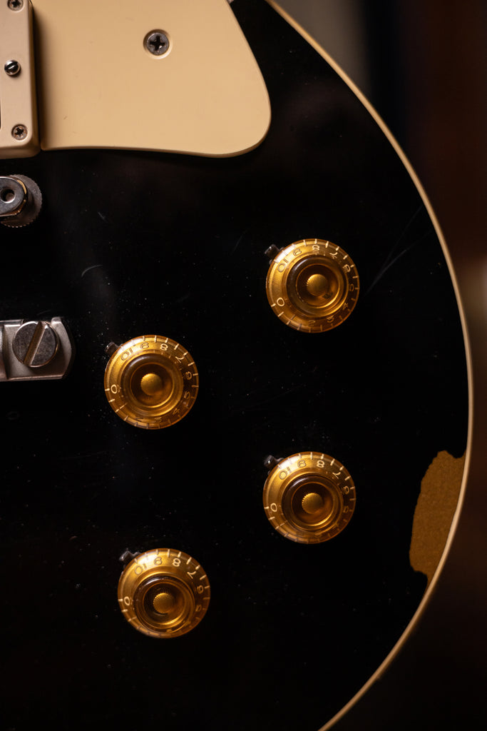 2017 Gibson Custom Shop 1957 Les Paul Standard Aged Reissue "Painted Over Series" Electric Guitar - Ebony Over Gold