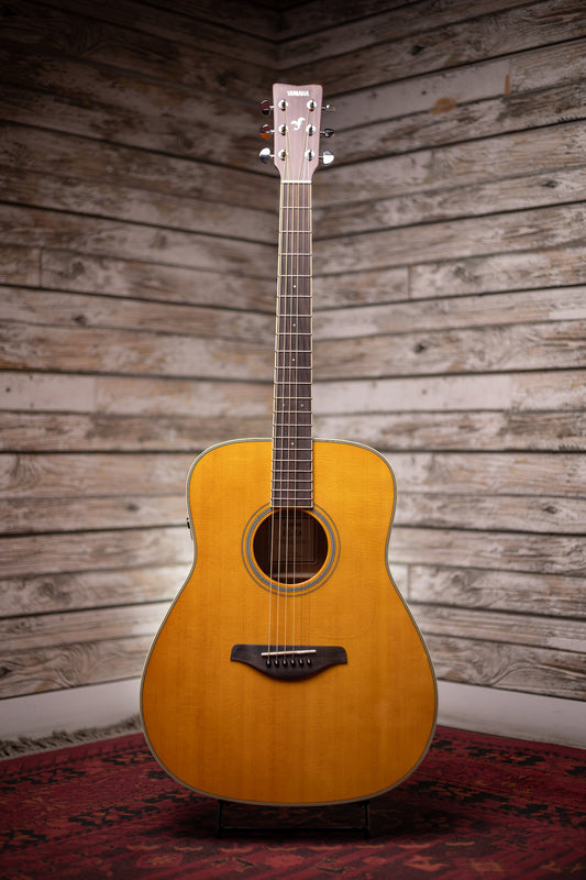 Yamaha FG-TA TransAcoustic Acoustic-Electric Dreadnought Guitar - Vintage Tint