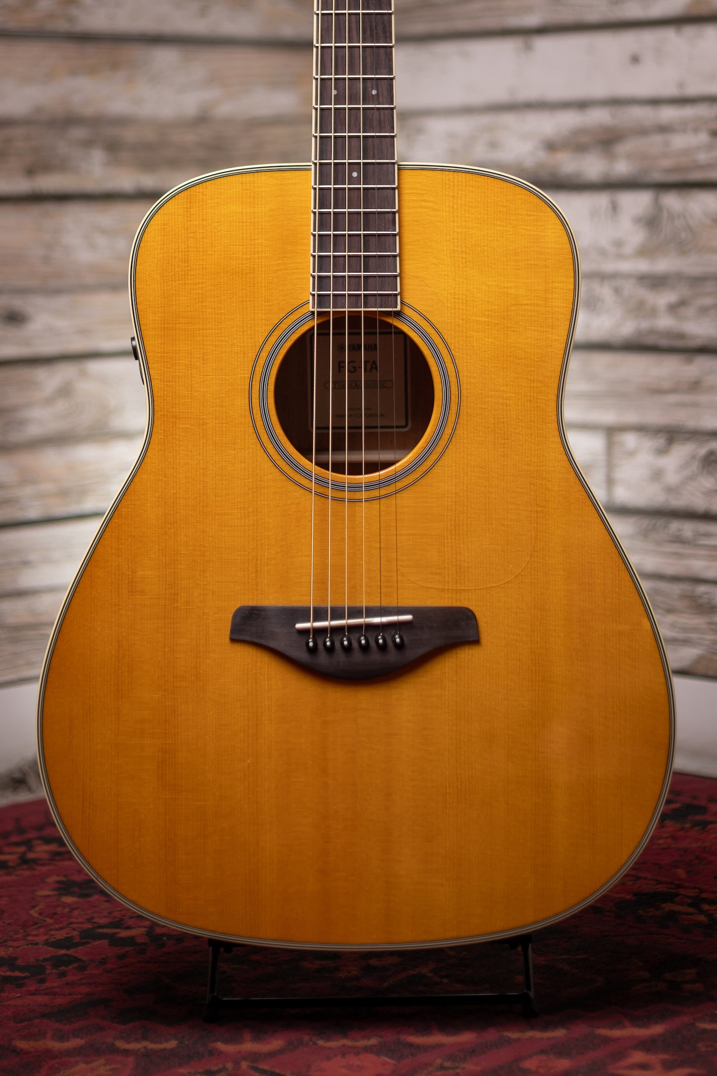 Yamaha FG-TA TransAcoustic Acoustic-Electric Dreadnought Guitar - Vintage Tint