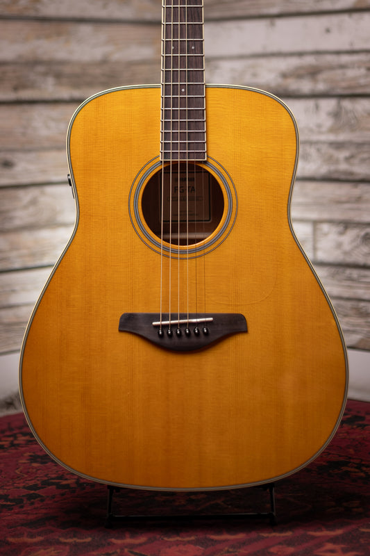 Yamaha FG-TA TransAcoustic Acoustic-Electric Dreadnought Guitar - Vintage Tint