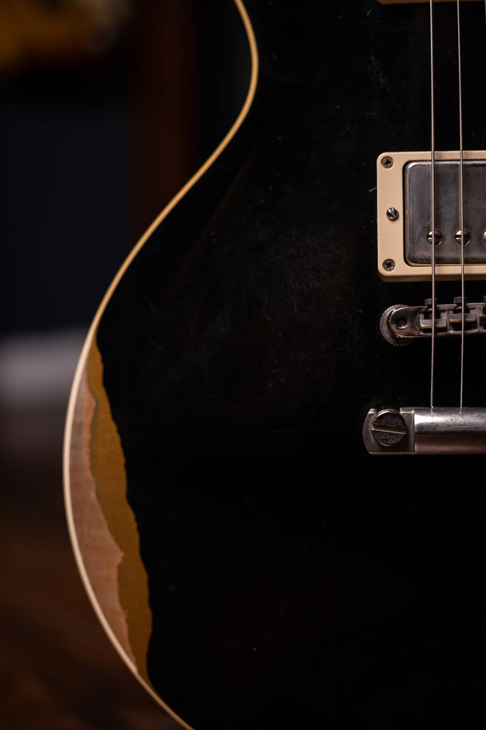 2017 Gibson Custom Shop 1957 Les Paul Standard Aged Reissue "Painted Over Series" Electric Guitar - Ebony Over Gold