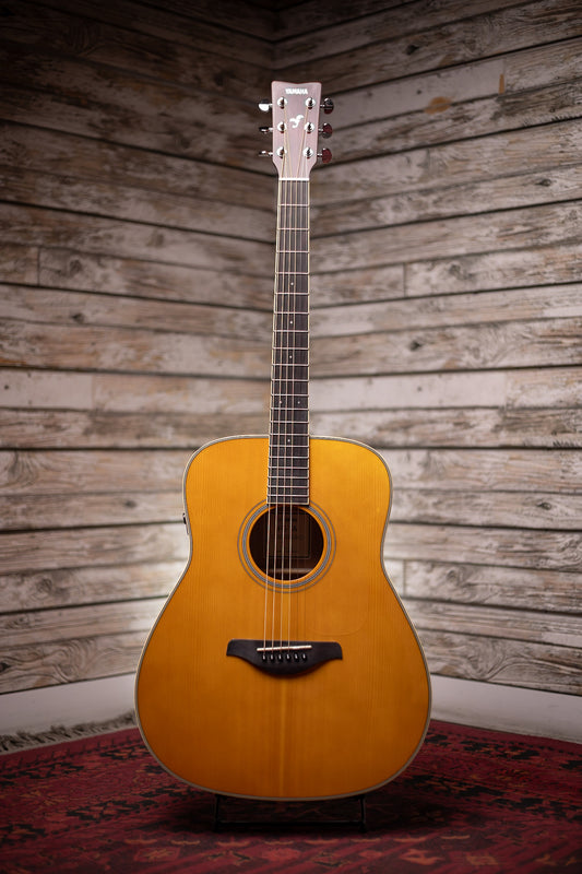 Yamaha FG-TA TransAcoustic Acoustic-Electric Dreadnought Guitar - Vintage Tint