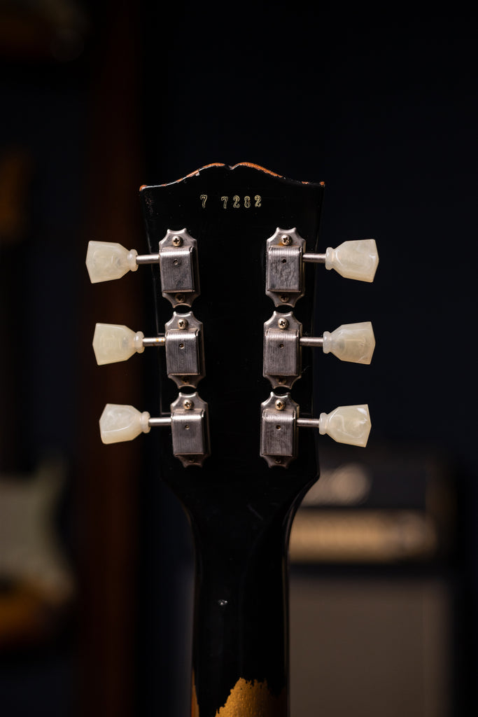 2017 Gibson Custom Shop 1957 Les Paul Standard Aged Reissue "Painted Over Series" Electric Guitar - Ebony Over Gold