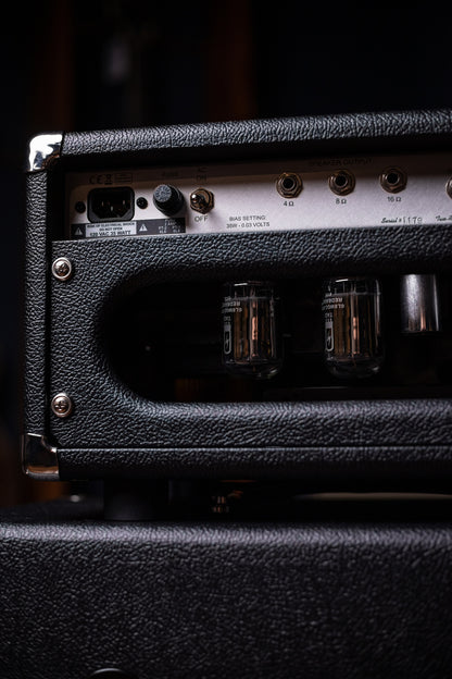 Two-Rock Studio Signature 35 Watt Tube Head and 12-65B 1x12 Extension Cabinet - Black Bronco, Black Silver, Silver Black Matrix Cloth, Silver Knobs, Black Pipping