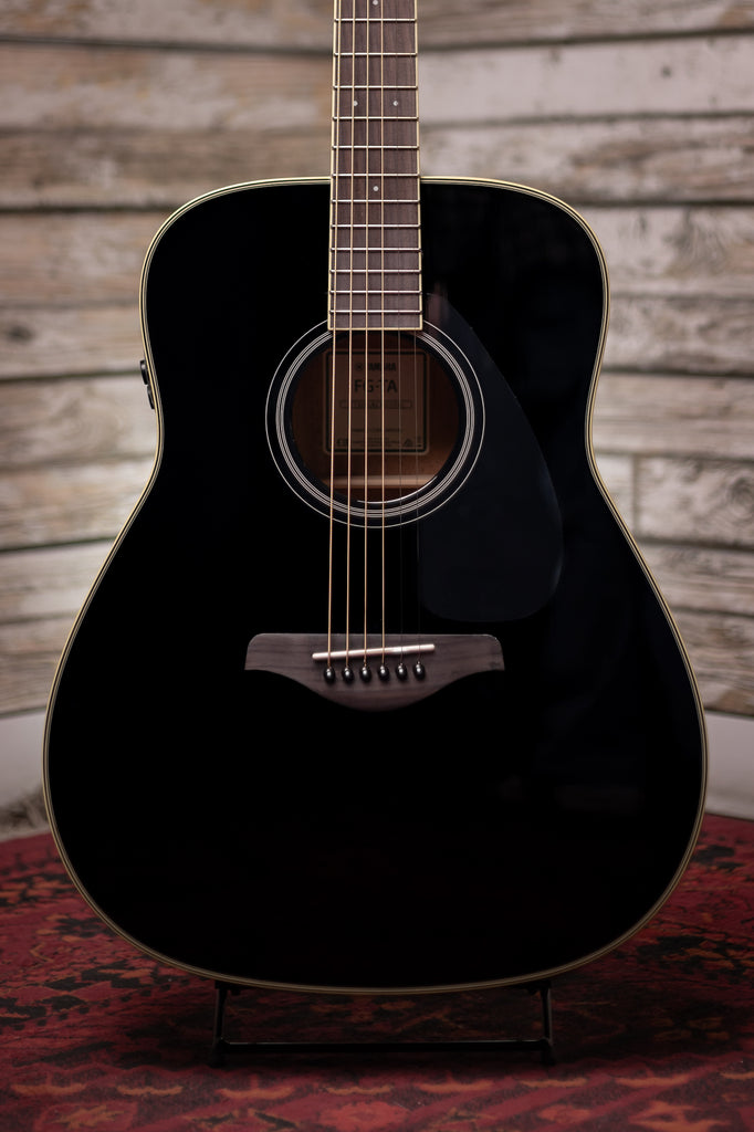 Yamaha FG-TA TransAcoustic Dreadnought Guitar - Black