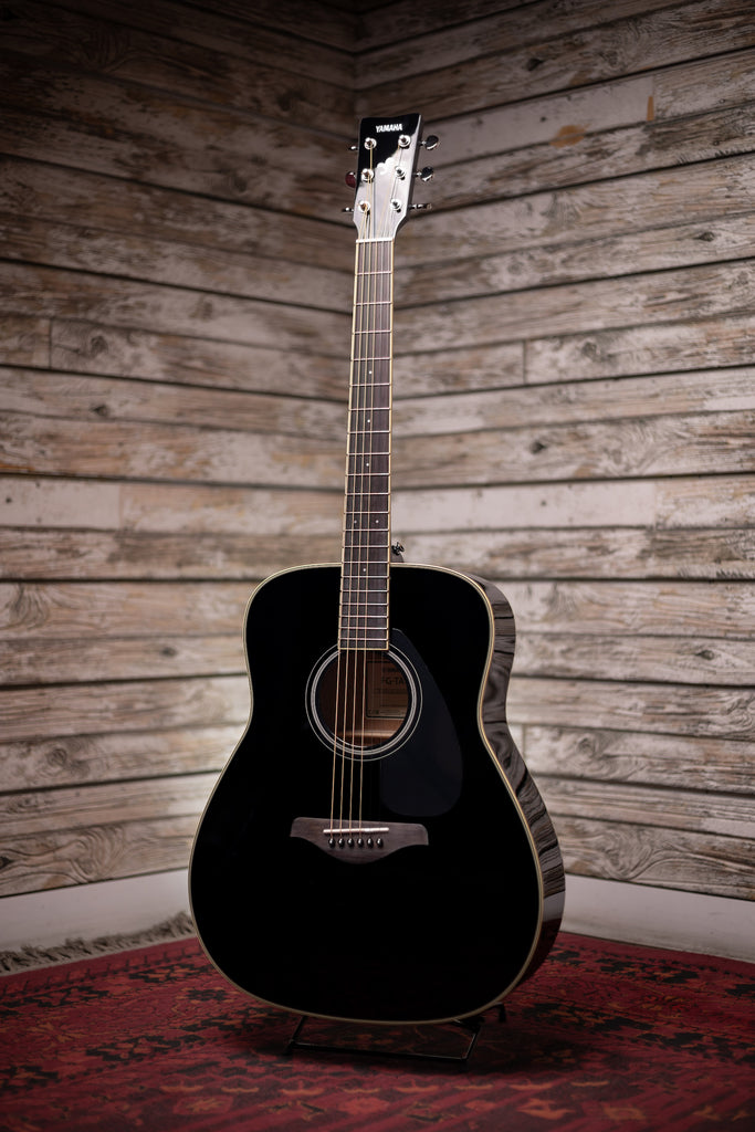 Yamaha FG-TA TransAcoustic Dreadnought Guitar - Black