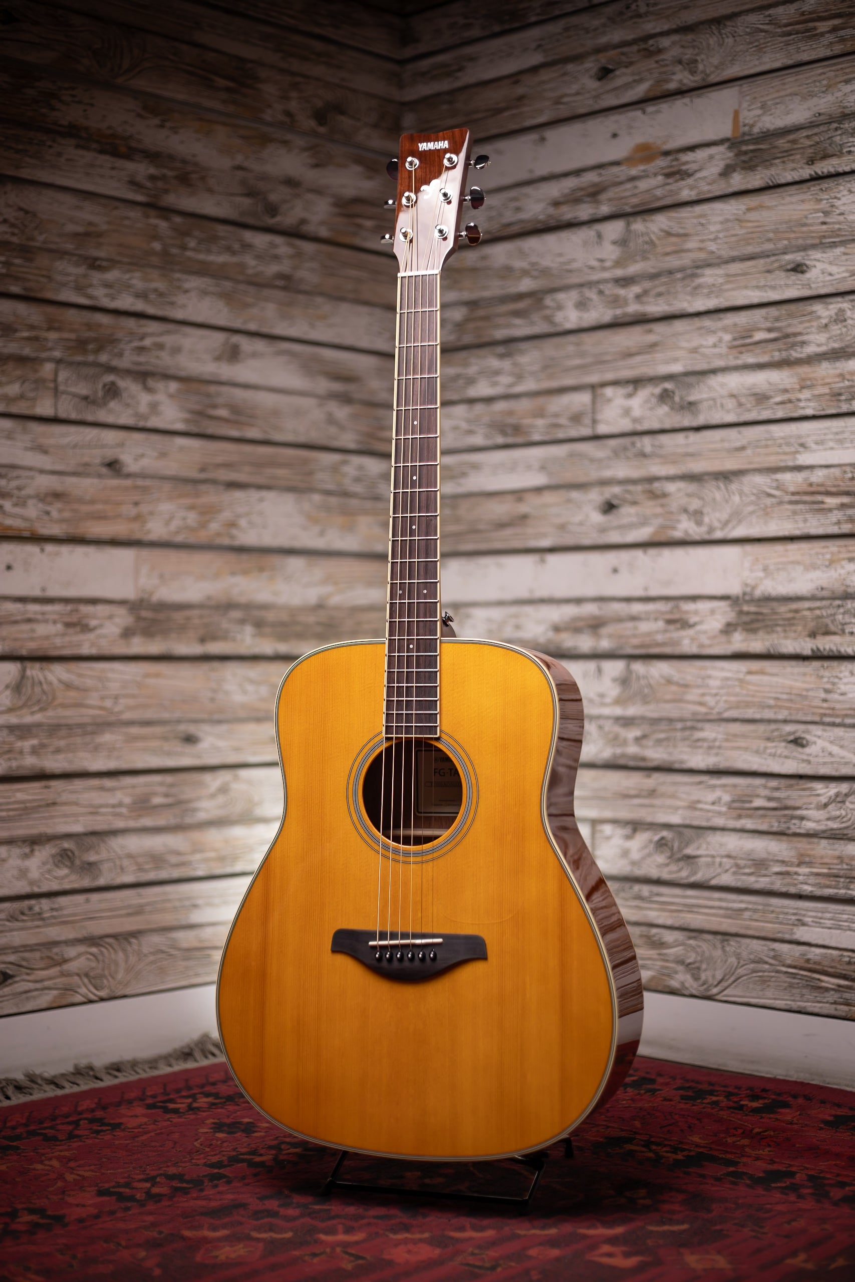 Yamaha FG-TA TransAcoustic Acoustic-Electric Dreadnought Guitar - Vintage Tint