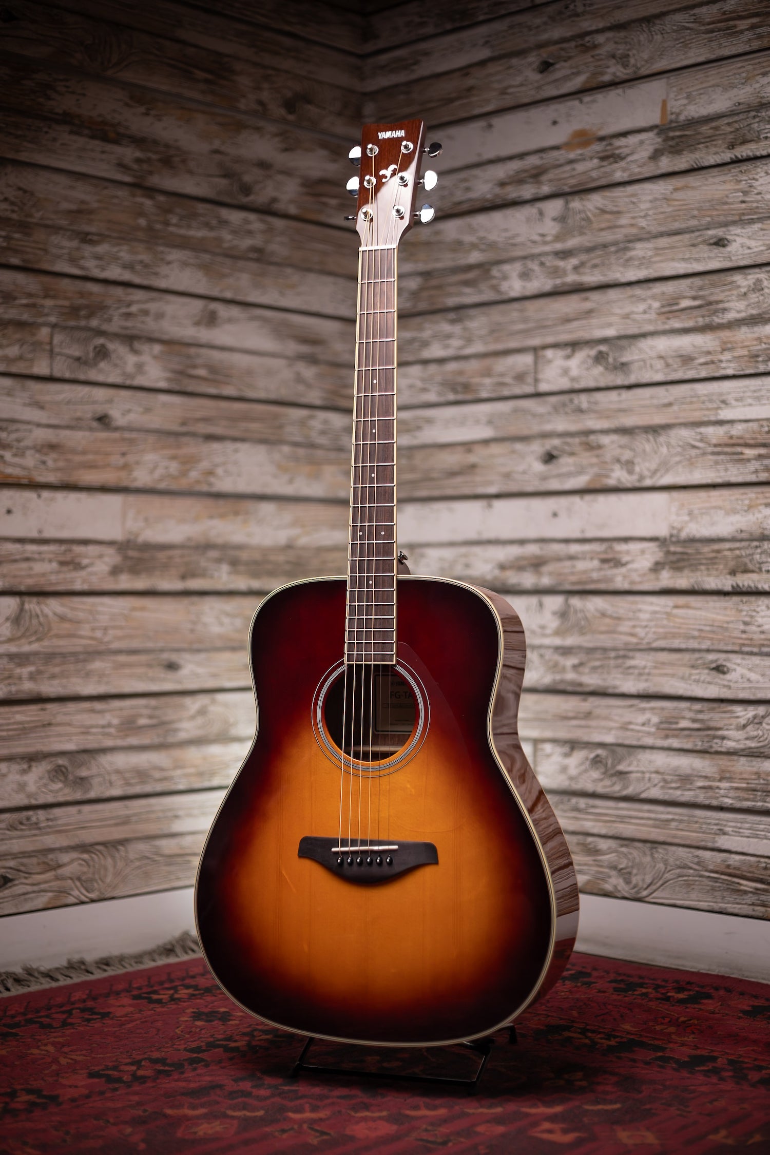 Yamaha FG-TA TransAcoustic Dreadnought Guitar - Brown Sunburst