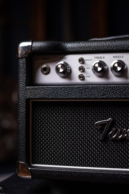 Two-Rock Studio Signature 35 Watt Tube Head and 12-65B 1x12 Extension Cabinet - Black Bronco, Black Silver, Silver Black Matrix Cloth, Silver Knobs, Black Pipping