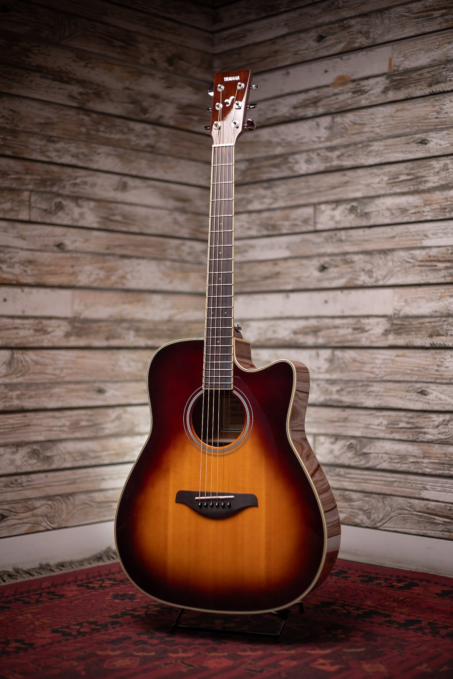 Yamaha FGC-TA TransAcoustic Dreadnought Acoustic-Electric Guitar - Brown Sunburst