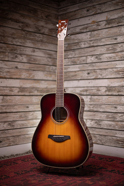 Yamaha FG-TA TransAcoustic Dreadnought Guitar - Brown Sunburst