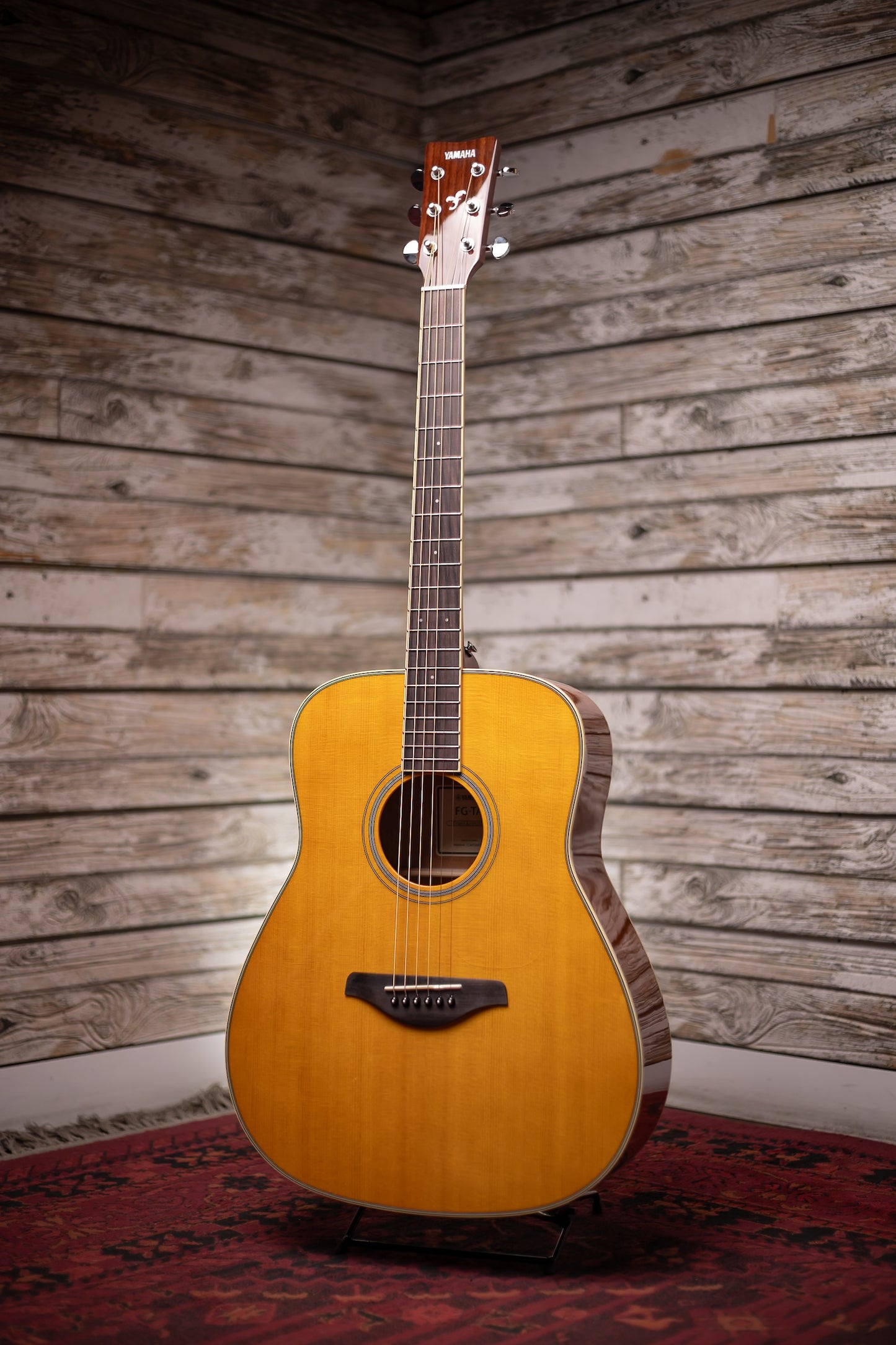 Yamaha FG-TA TransAcoustic Acoustic-Electric Dreadnought Guitar - Vintage Tint