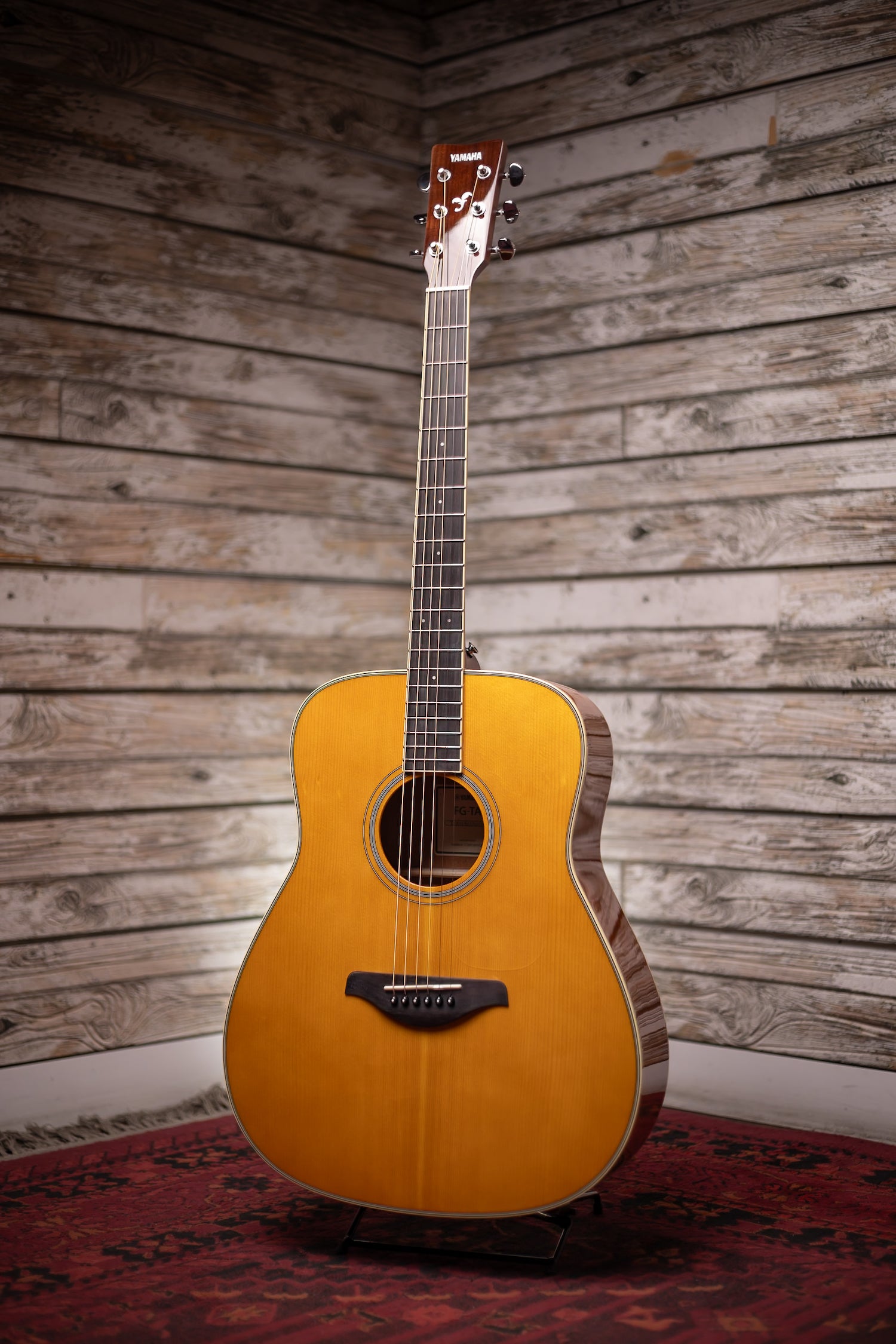 Yamaha FG-TA TransAcoustic Acoustic-Electric Dreadnought Guitar - Vintage Tint
