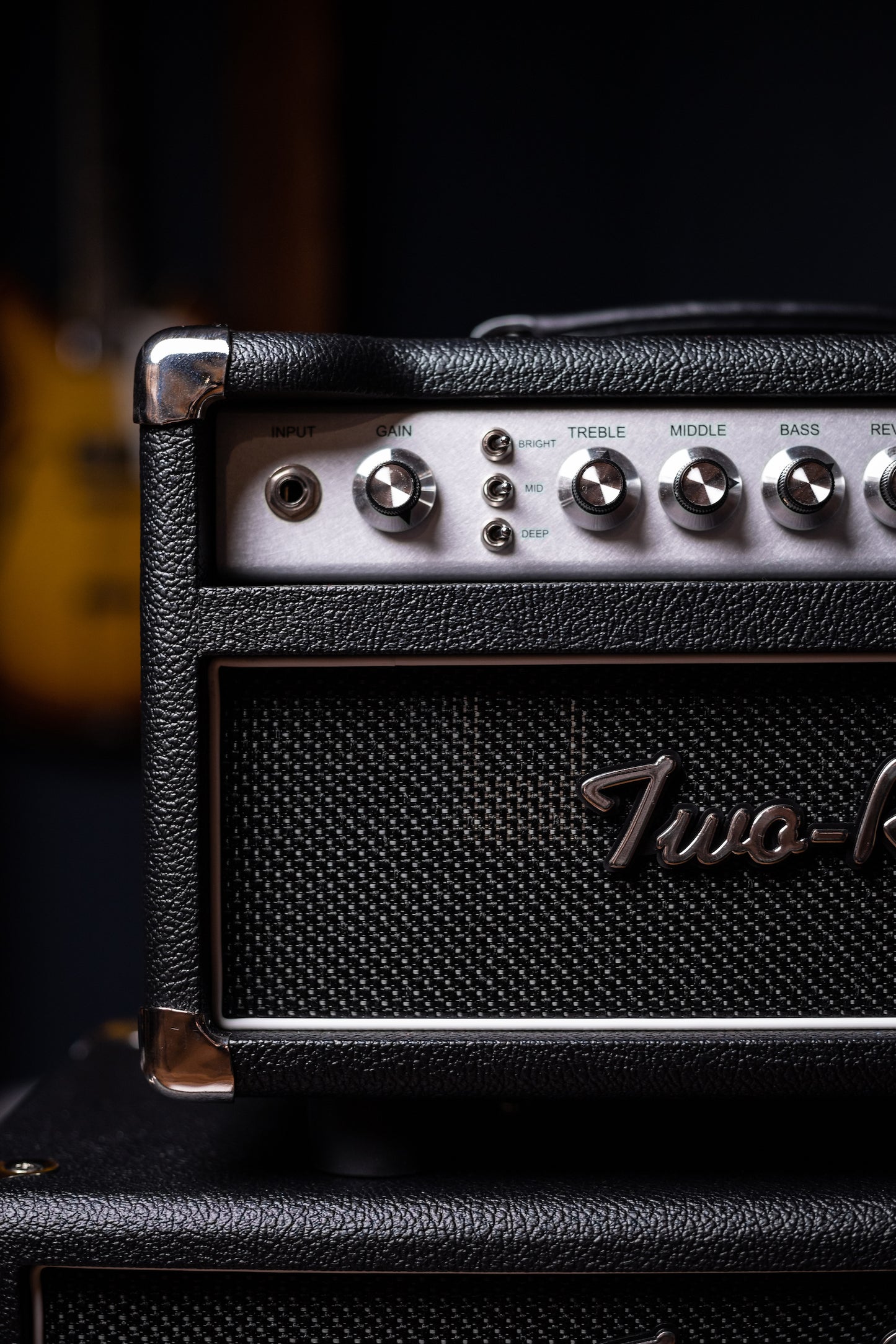 Two-Rock Studio Signature 35 Watt Tube Head and 12-65B 1x12 Extension Cabinet - Black Bronco, Black Silver, Silver Black Matrix Cloth, Silver Knobs, Black Pipping