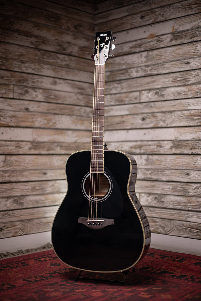 Yamaha FG-TA TransAcoustic Dreadnought Guitar - Black
