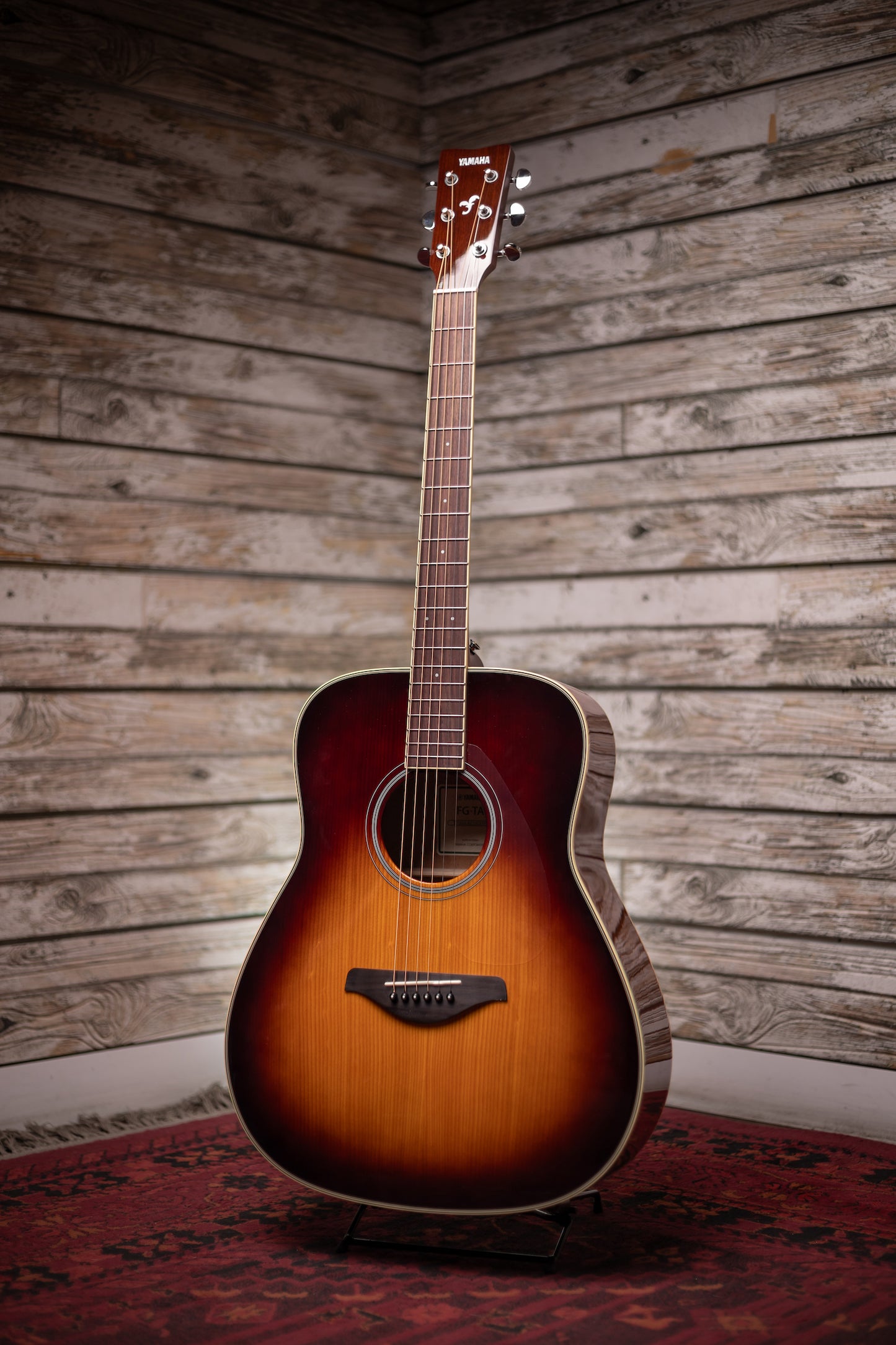 Yamaha FG-TA TransAcoustic Dreadnought Guitar - Brown Sunburst