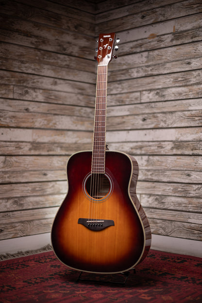 Yamaha FG-TA TransAcoustic Dreadnought Guitar - Brown Sunburst