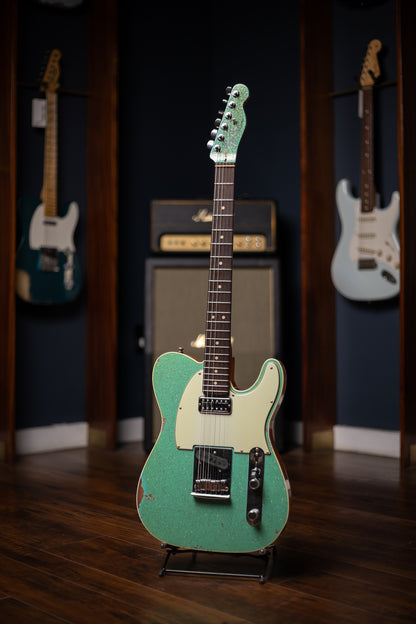 Fender Custom Shop Dual Stack HS Telecaster Relic Electric Guitar - Sea Foam Sparkle