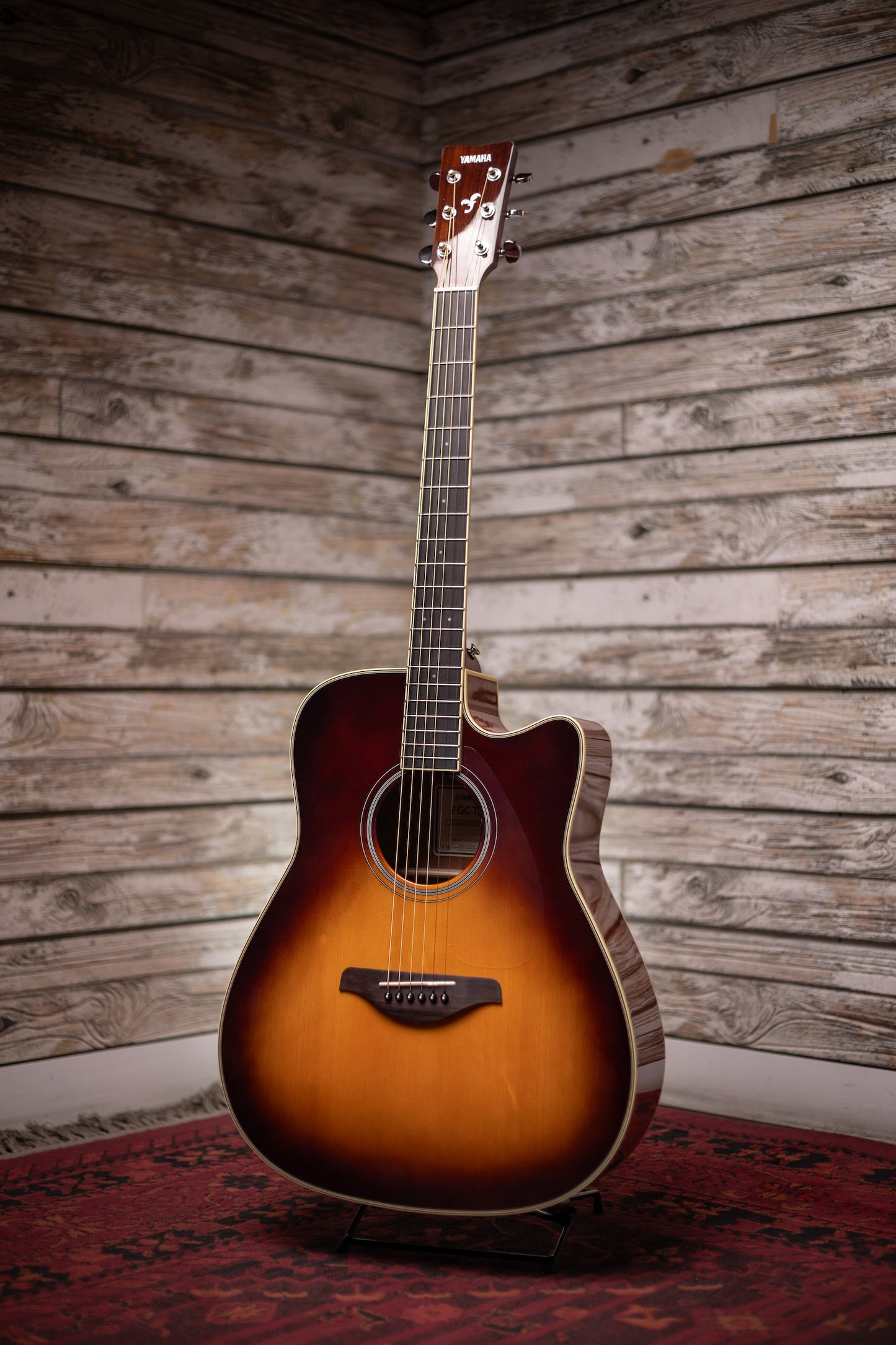 Yamaha FGC-TA TransAcoustic Dreadnought Acoustic-Electric Guitar - Brown Sunburst