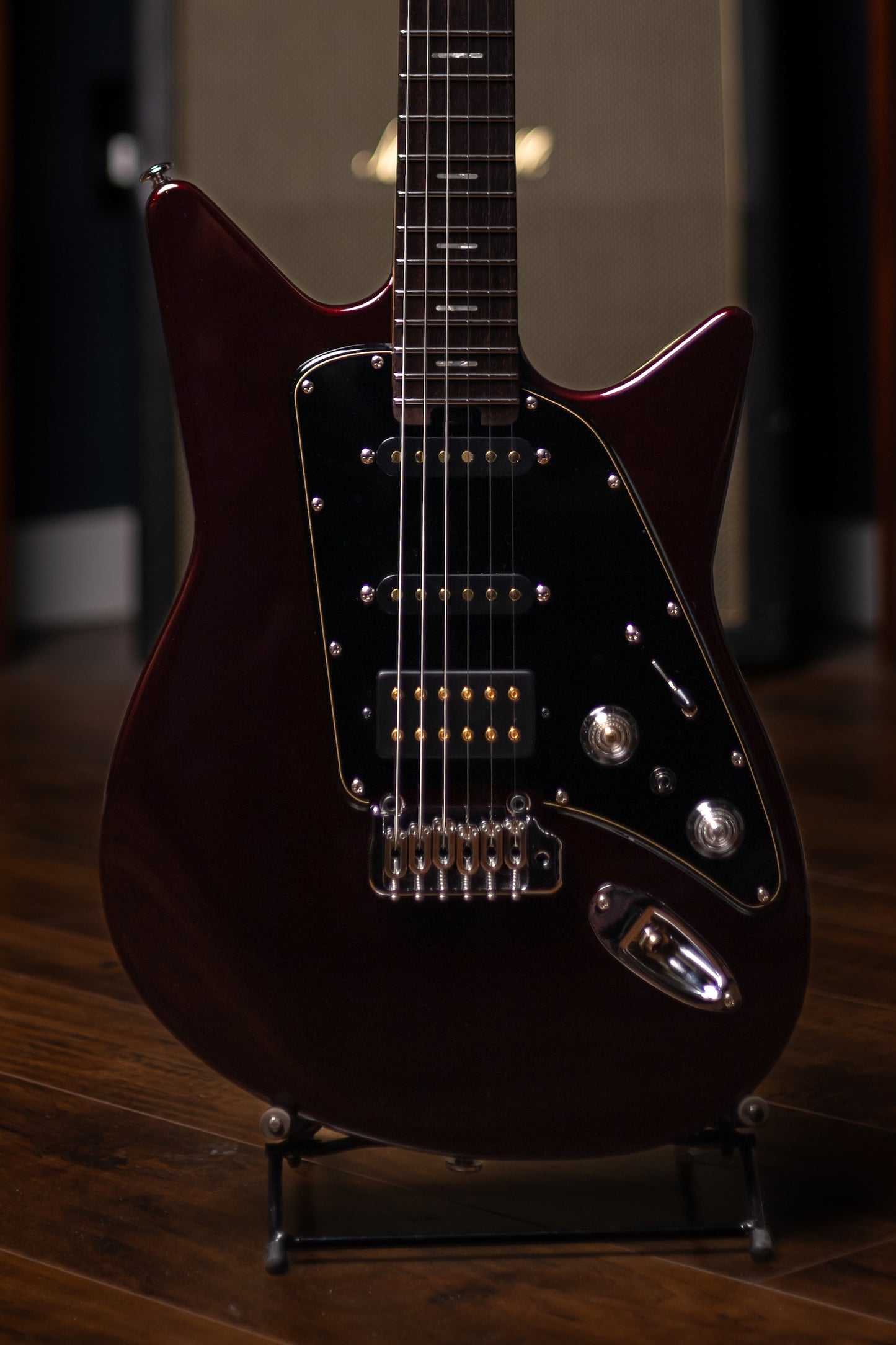 Osvaldo Skyline Six Electric Guitar - Obsidian Red