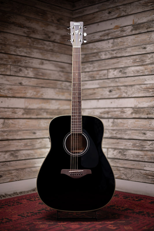 Yamaha FG-TA TransAcoustic Dreadnought Guitar - Black