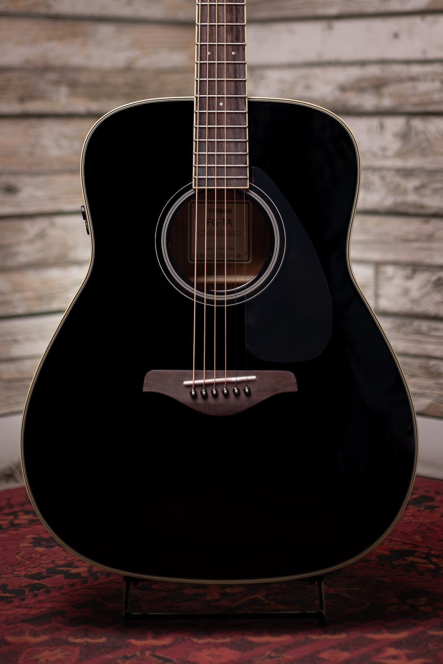 Yamaha FG-TA TransAcoustic Dreadnought Guitar - Black