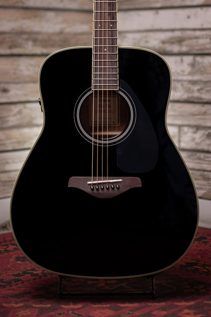 Yamaha FG-TA TransAcoustic Dreadnought Guitar - Black