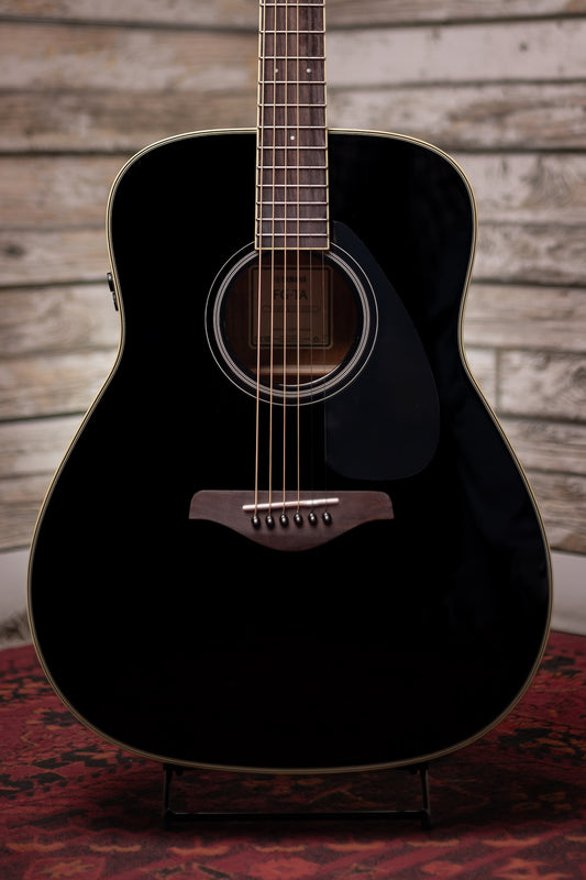 Yamaha FG-TA TransAcoustic Dreadnought Guitar - Black
