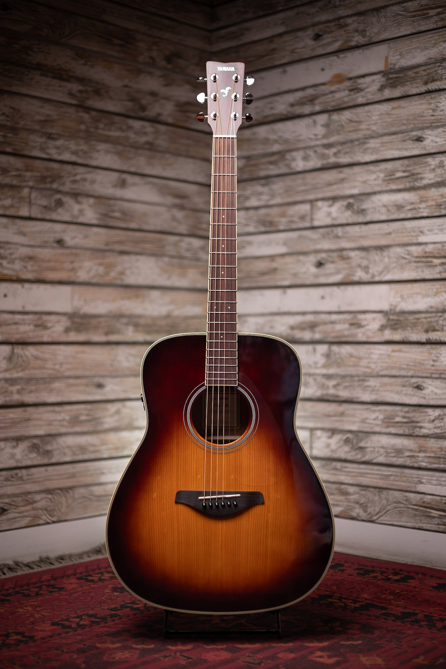 Yamaha FG-TA TransAcoustic Dreadnought Guitar - Brown Sunburst
