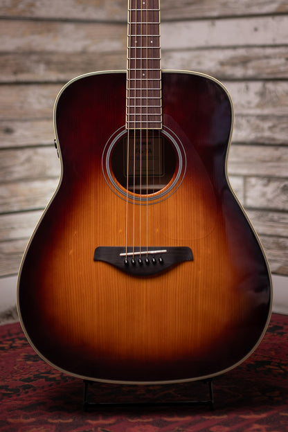 Yamaha FG-TA TransAcoustic Dreadnought Guitar - Brown Sunburst