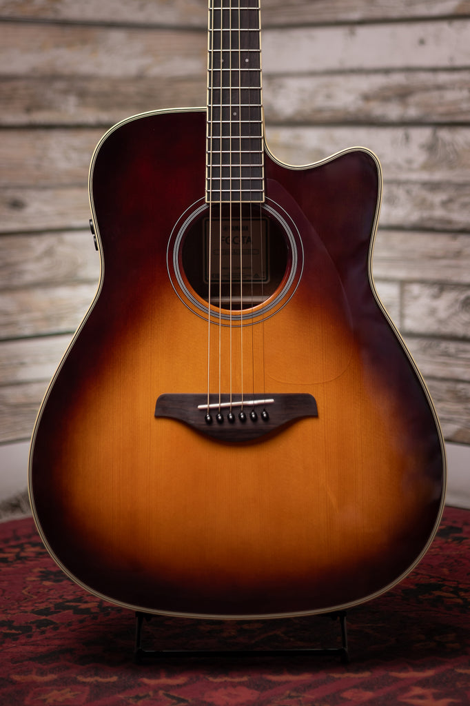 Yamaha FGC-TA TransAcoustic Dreadnought Acoustic-Electric Guitar - Brown Sunburst