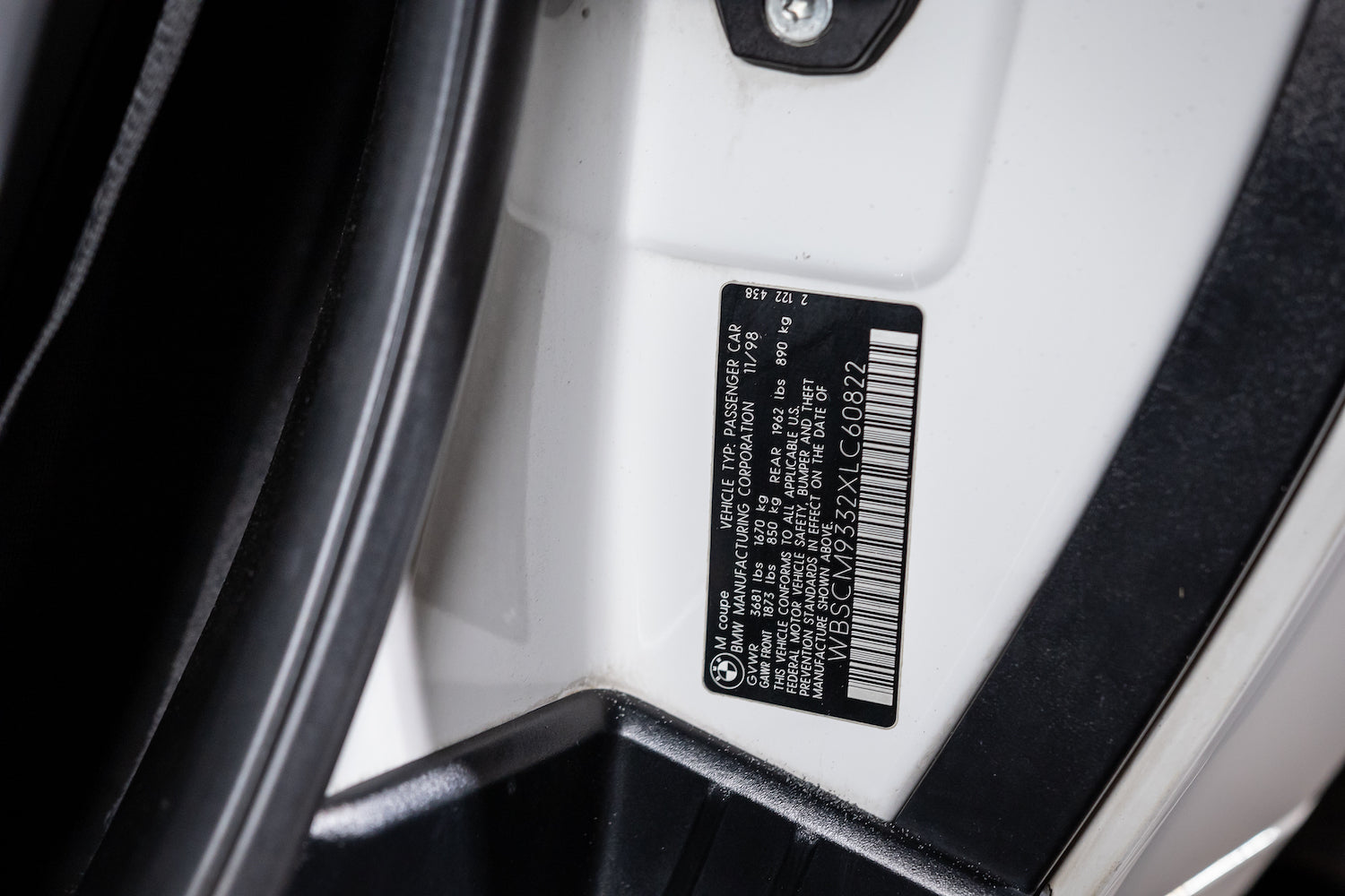 1999 BMW Z3 M Coupe | Alpine White