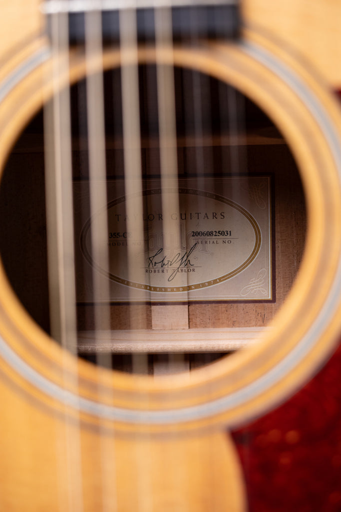 2006 Taylor 355CE 12-String Acoustic Guitar - Natural