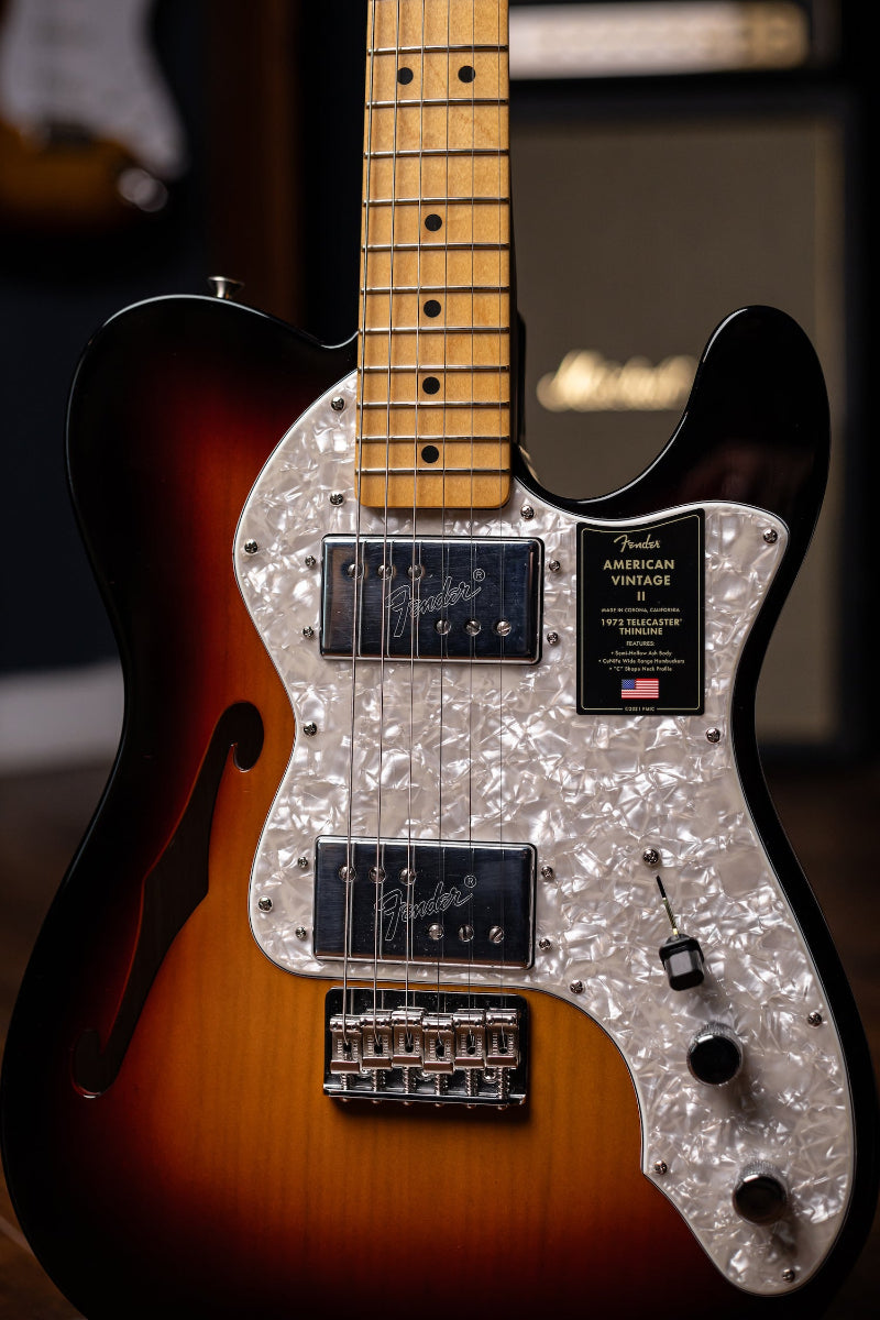 Fender American Vintage II 1972 Telecaster® Thinline  Electric Guitar - 3-Color Sunburst