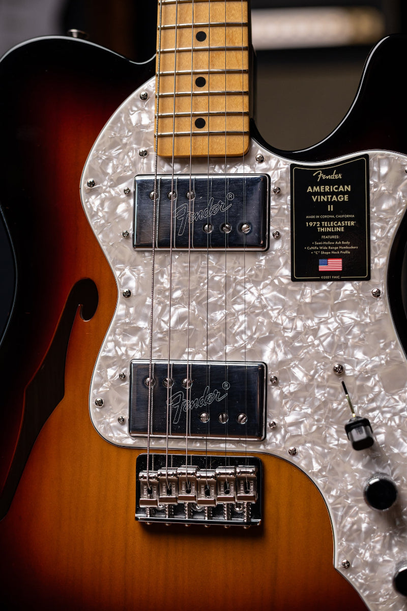 Fender American Vintage II 1972 Telecaster® Thinline  Electric Guitar - 3-Color Sunburst