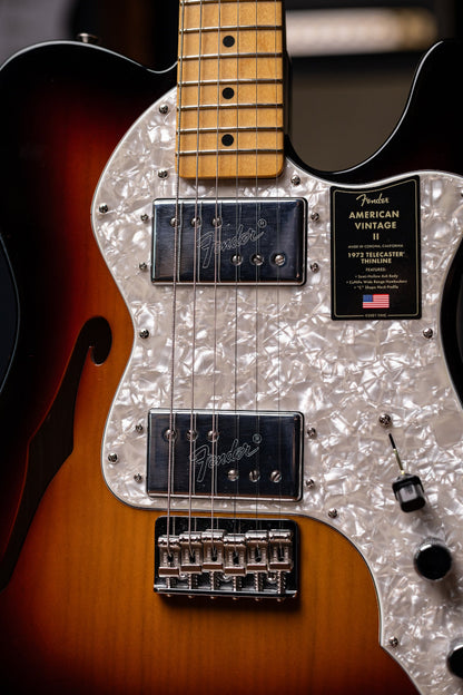 Fender American Vintage II 1972 Telecaster® Thinline  Electric Guitar - 3-Color Sunburst