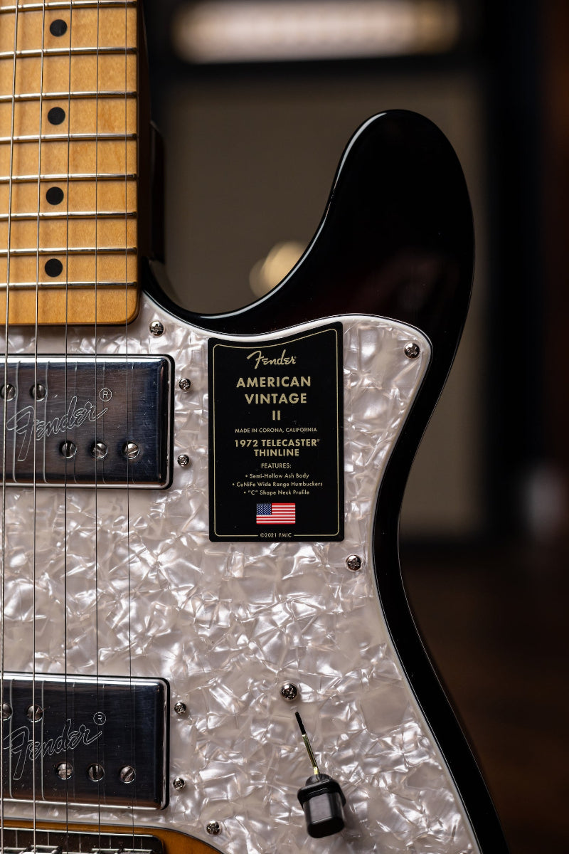 Fender American Vintage II 1972 Telecaster® Thinline  Electric Guitar - 3-Color Sunburst