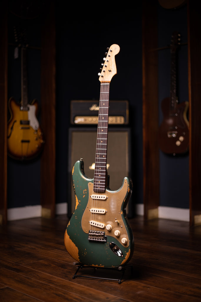 Fender Custom Shop Limited Edition '59 Stratocaster Heavy Relic Electric Guitar - Aged Sherwood Green Metallic