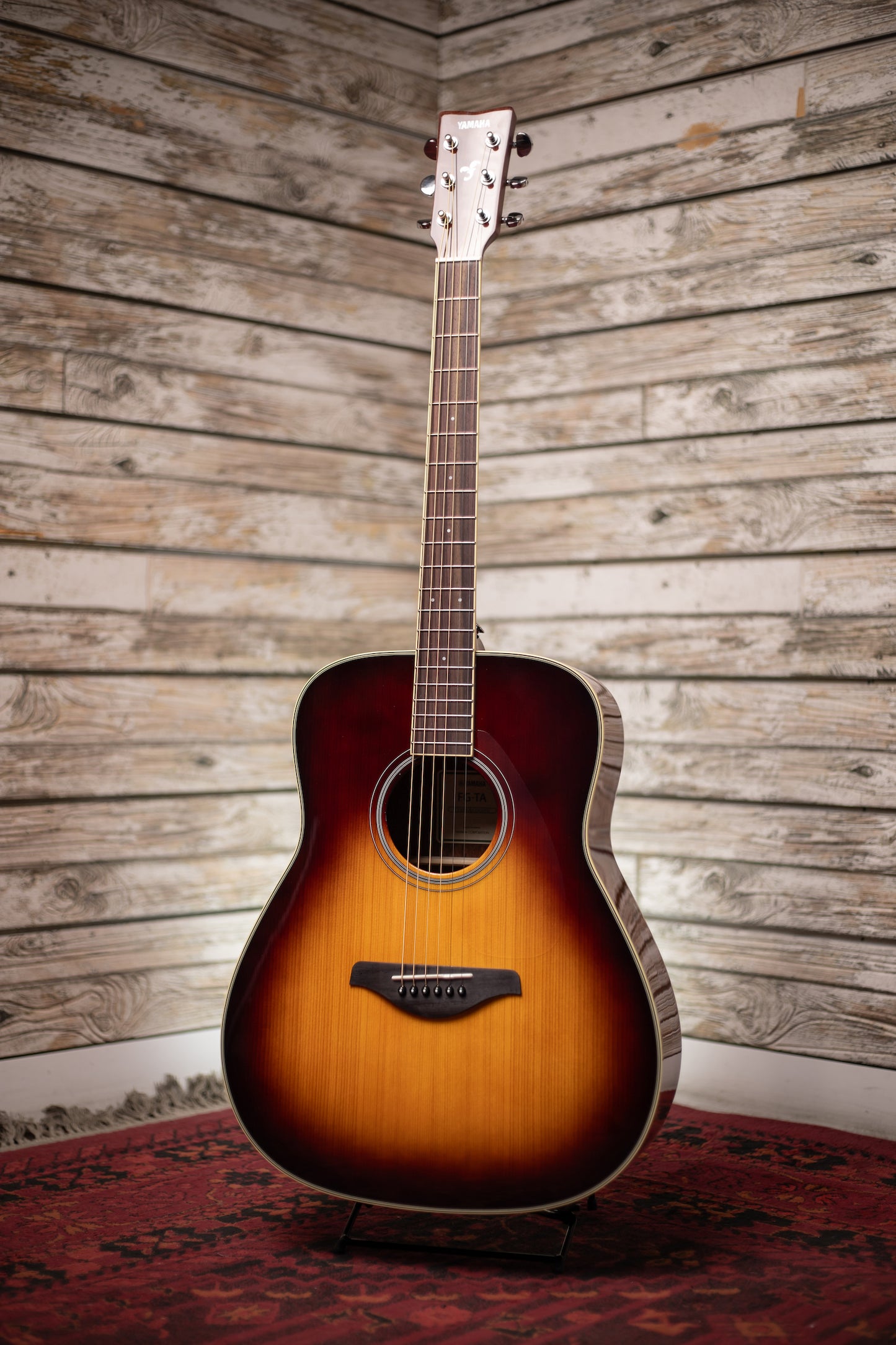 Yamaha FG-TA TransAcoustic Dreadnought Guitar - Brown Sunburst