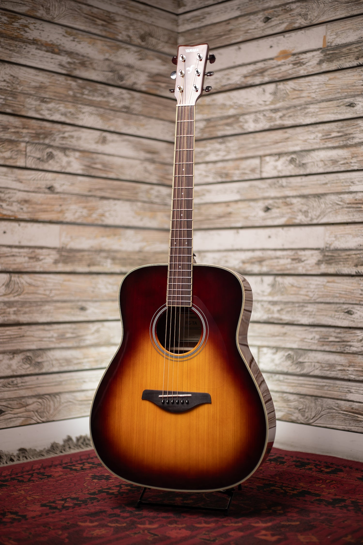 Yamaha FG-TA TransAcoustic Dreadnought Guitar - Brown Sunburst