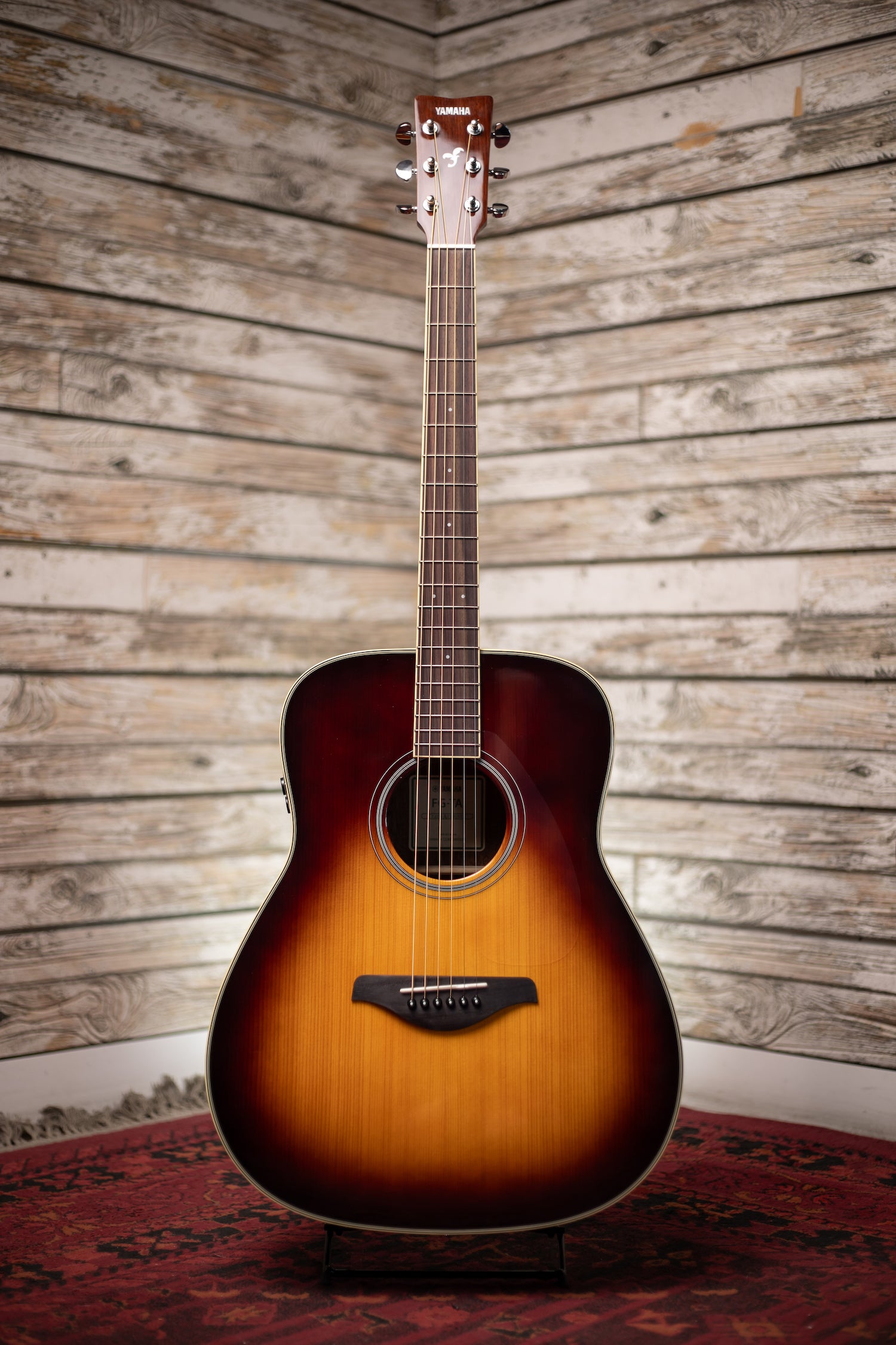 Yamaha FG-TA TransAcoustic Dreadnought Guitar - Brown Sunburst