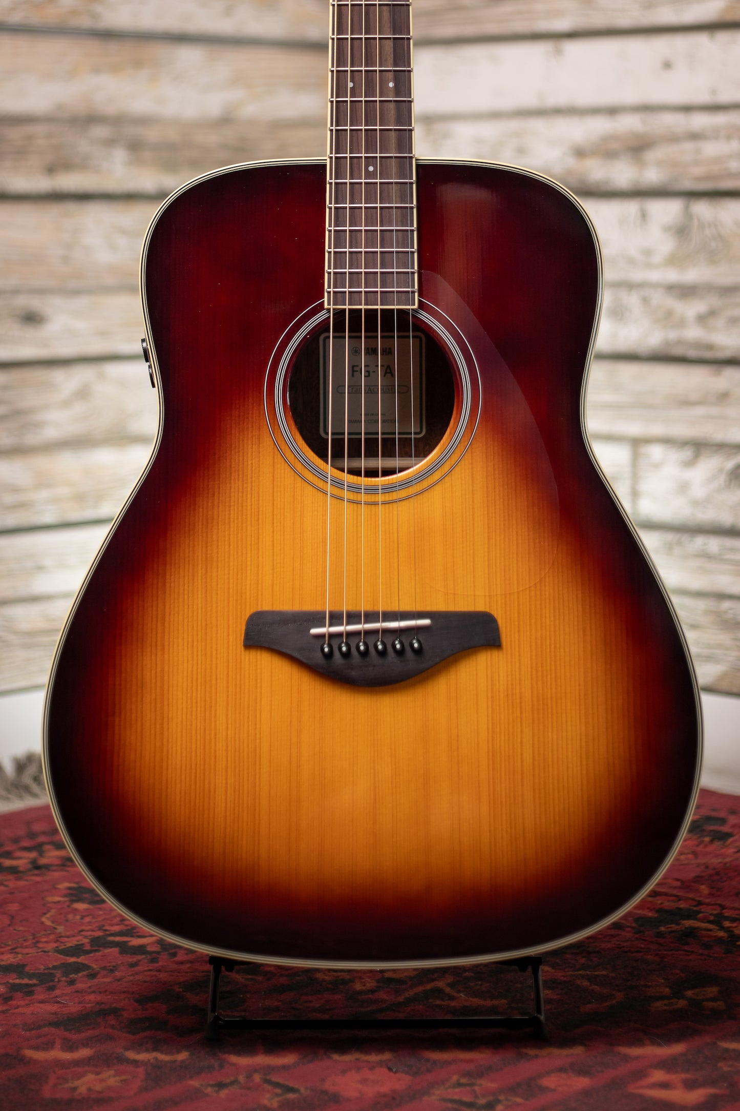 Yamaha FG-TA TransAcoustic Dreadnought Guitar - Brown Sunburst