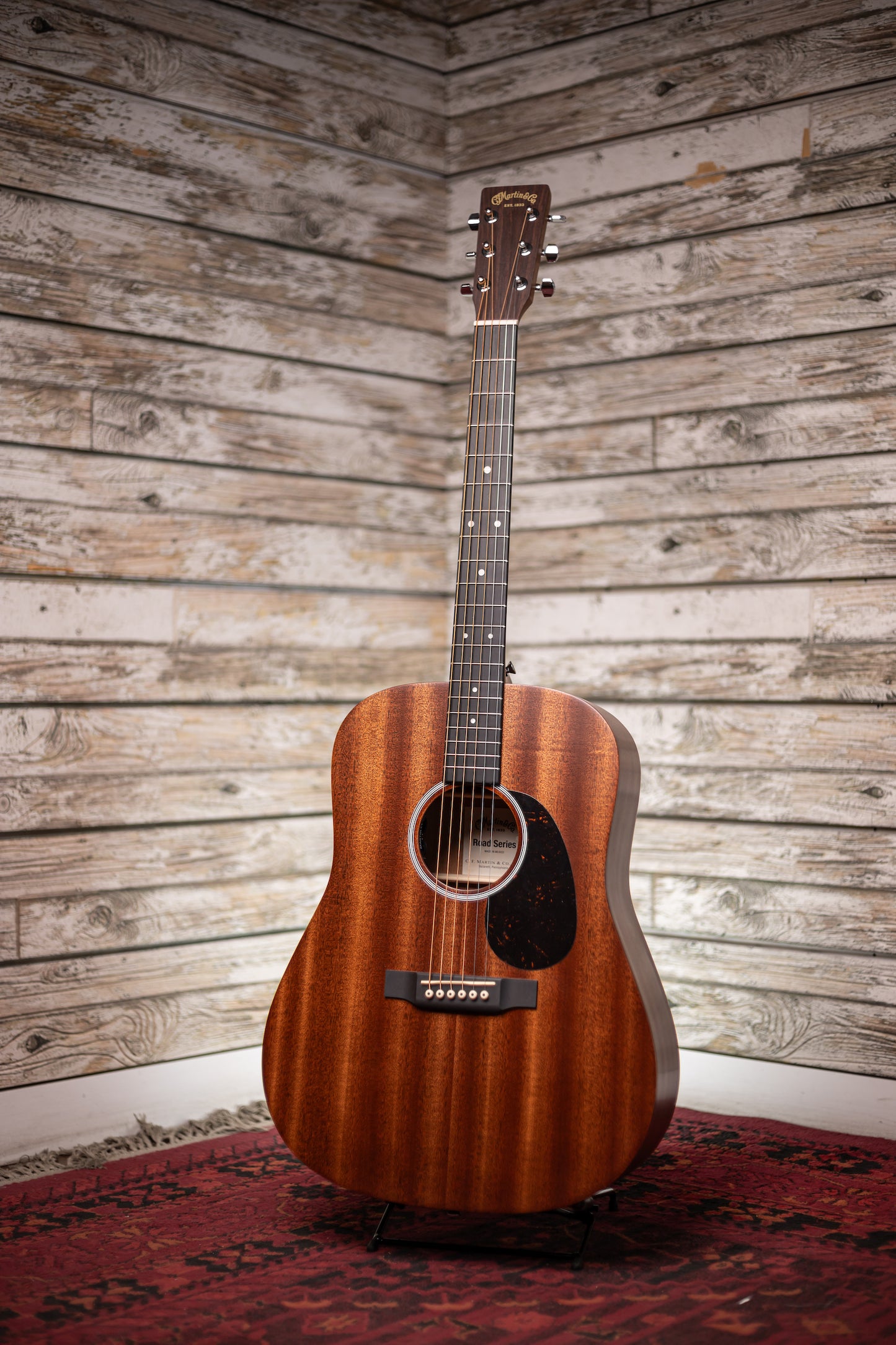Martin D-10E Road Series Acoustic-Electric Guitar - Natural Sapele