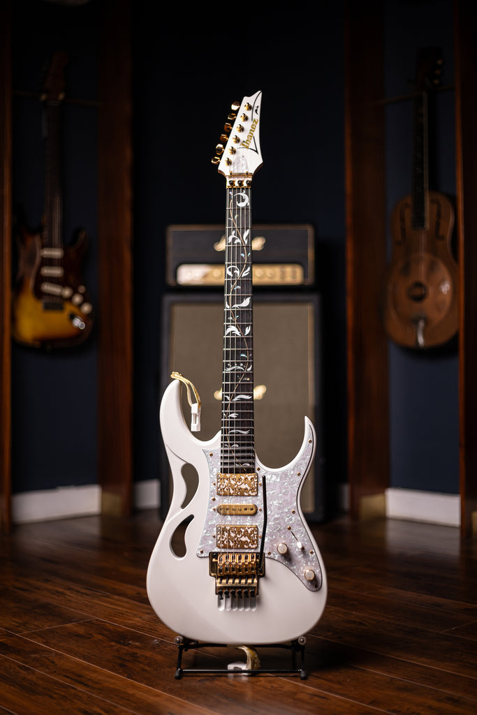 Used Ibanez Steve Vai PIA Model Signed by Steve Vai Electric Guitar - White