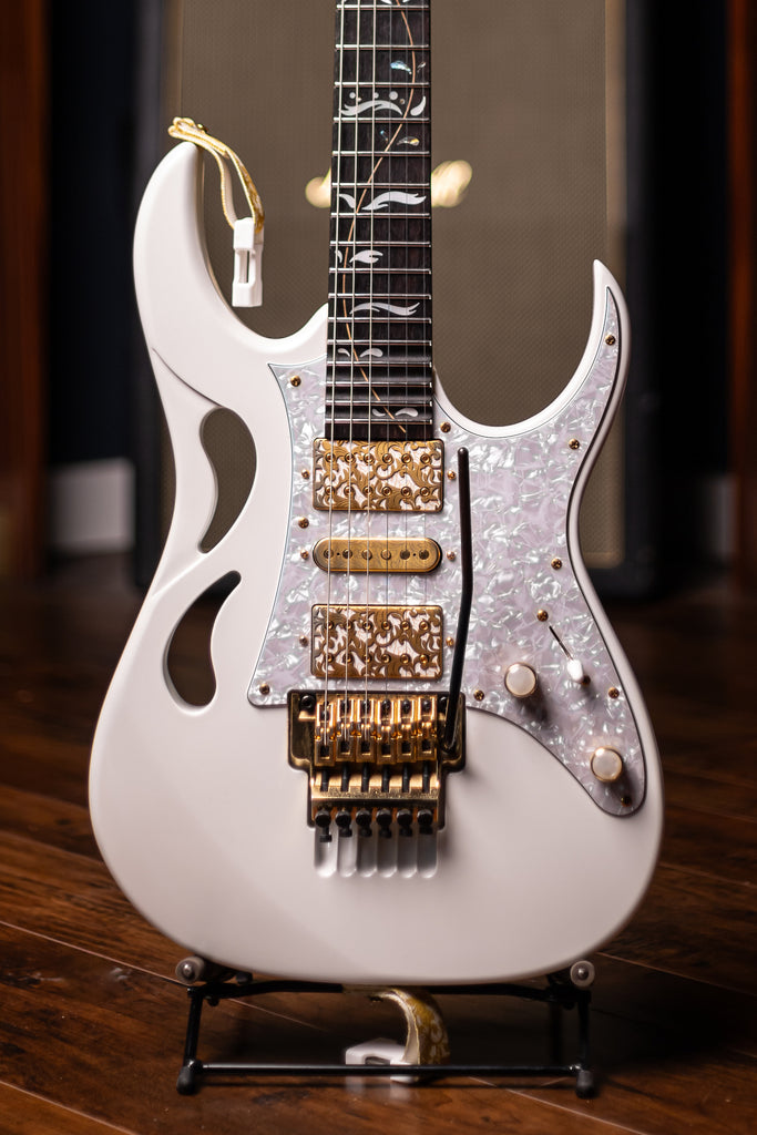 Used Ibanez Steve Vai PIA Model Signed by Steve Vai Electric Guitar - White