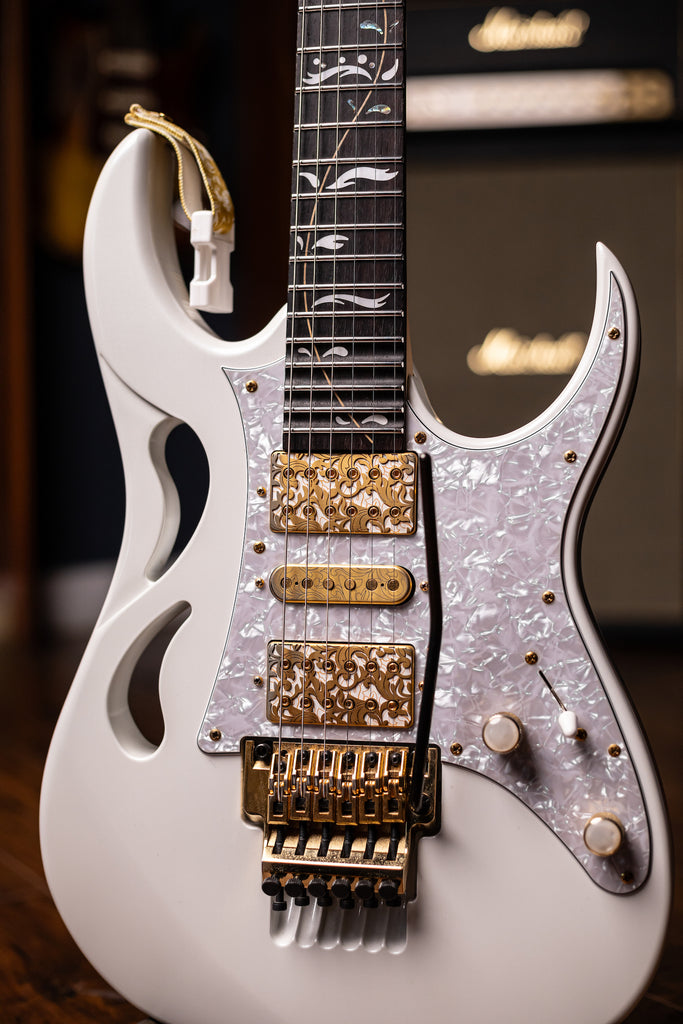 Used Ibanez Steve Vai PIA Model Signed by Steve Vai Electric Guitar - White