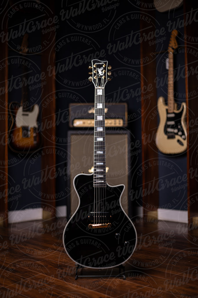 Pre-Order | Carneglia Stallion Custom P-90 Electric Guitar - Ebony