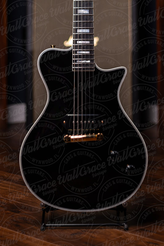 Pre-Order | Carneglia Stallion Custom P-90 Electric Guitar - Ebony
