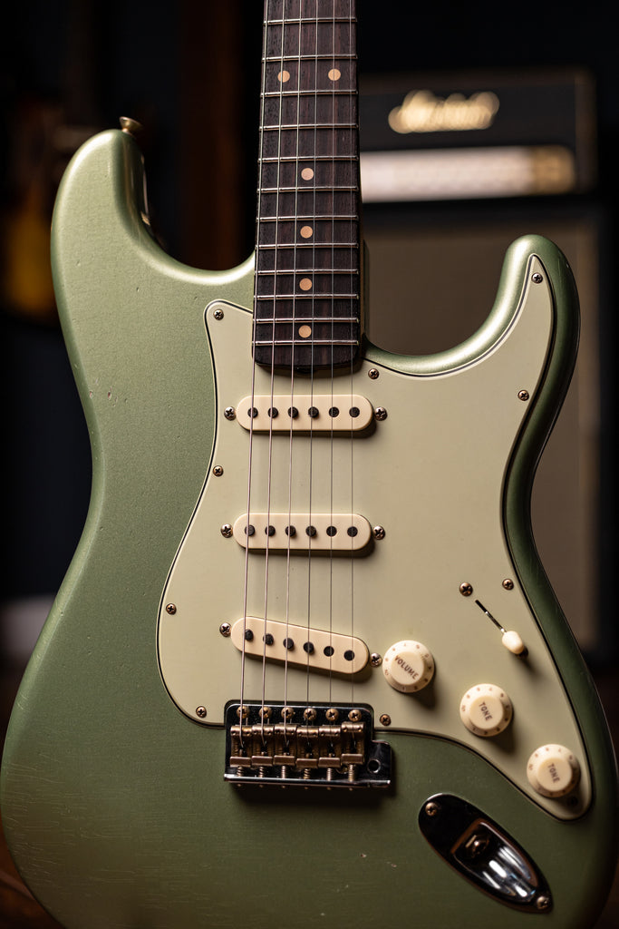 Fender Custom Shop 1959 Journeyman Stratocaster Electric Guitar - Faded Aged Sage Green Metallic