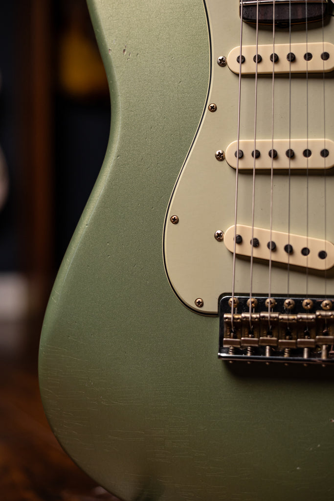 Fender Custom Shop 1959 Journeyman Stratocaster Electric Guitar - Faded Aged Sage Green Metallic